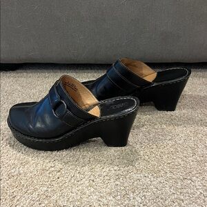 Born Black Leather Women's Mules